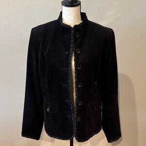 Dressbarn Black Button-Up Blazer